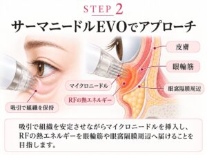 STEP2 サーマニードルEVOでのアプローチの模式図